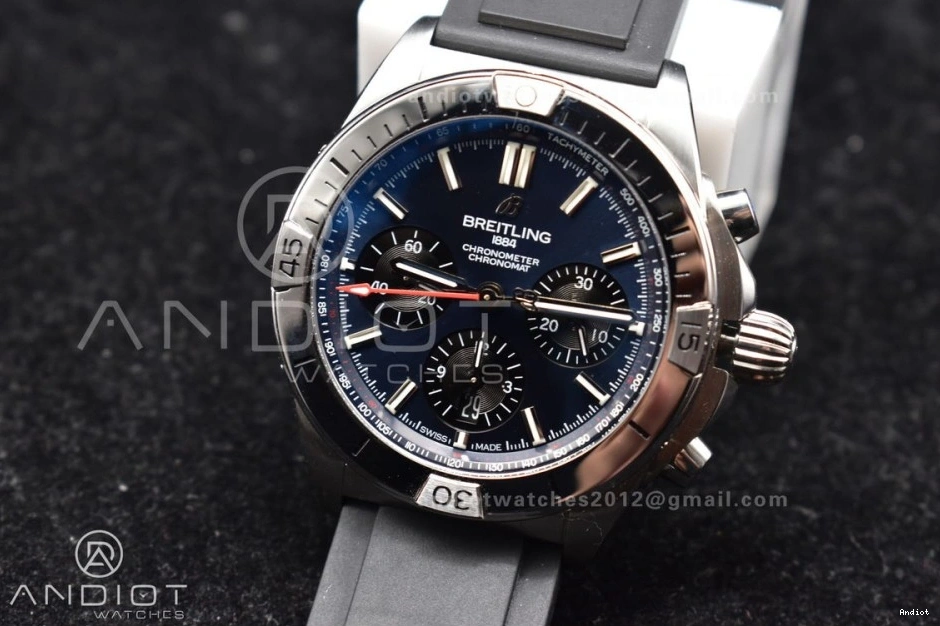 B01 A7750 Blk Best Chrono 43mm BLS SS 1:1 Navitimer Version L-Blue LE 1126